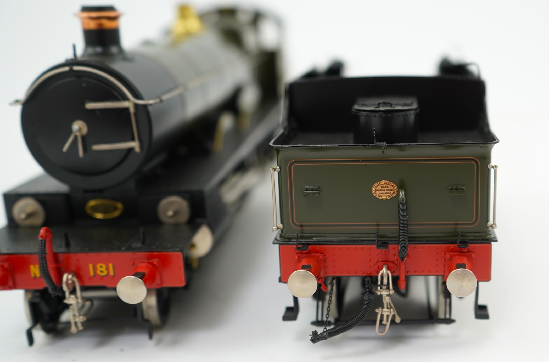 An 0 gauge Masterpiece Models model of GWR Saint Class, Ivanhoe 181, 4-4-2 Atlantic tender locomotive, powered for two rail operation, with original box, accessories, instruction booklet and other paperwork.